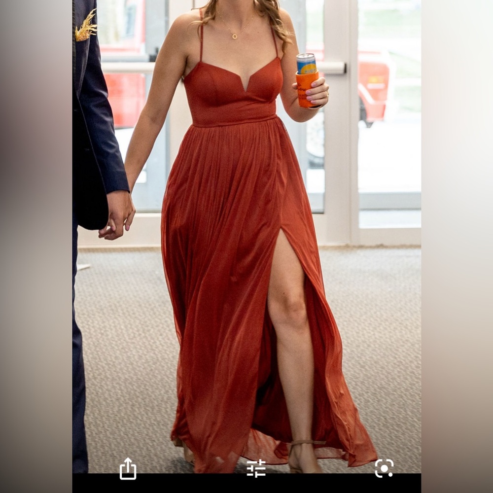 Azazie Terracotta Bridesmaids Dress - Marsol